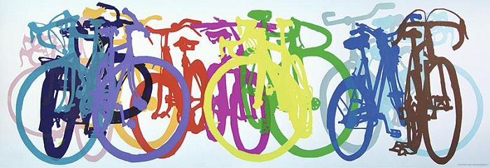 Puzzle Heye 1000 details: Bright Bicycle panorama vertical 29737