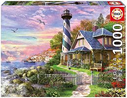 Puzzle Educa 1000 pieces lighthouse on the rock of the Bay