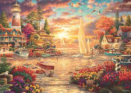Schmidt 1000-piece puzzle: Chuck Pinson. Morning on the lake shore
