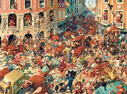 Castorland 3000 Pieces Puzzle: Running of the bulls in Pamplona