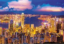 Puzzle Educa 1000 pieces: Hong Kong skyscrapers