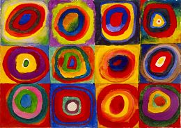Enjoy 1000 pieces puzzle: Vasily Kandinsky. Squares with concentric circles