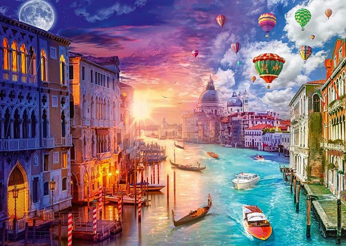Schmidt 1000 Pieces Puzzle: Venice-Day and Night 59906