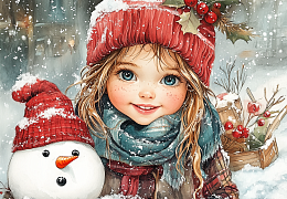 Пазл Алма ПРЕМИУМ деревянный 1000 деталей. Новый год. Морозный денёк