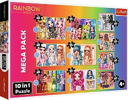 Trefl 10 in 1 Puzzle: RAINBOW Dolls