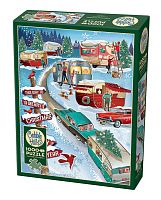 Cobble Hill 1000 Pieces Puzzle: Christmas Holidays. Camping sites