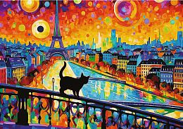 Trefl 1000 Pieces Puzzle: A cat in Paris