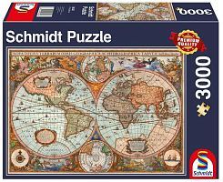 Schmidt puzzle 3000 pieces: Antique world map