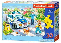 Jigsaw puzzle Castorland 30 pieces: the Road to school