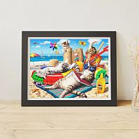 Pintoo Puzzle 1200 pieces: Cats on the beach