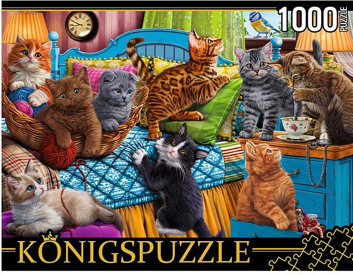 Konigspuzzle 1000 Pieces Puzzle: Playful Kittens ФK1000-3587