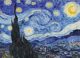 Wooden Trefl puzzle 200 pieces: V. Van Gogh. Starry Night