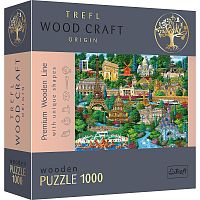 Wooden Trefl puzzle 1000 details: Famous places of France