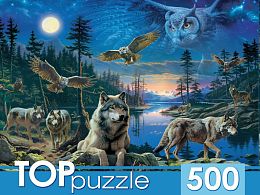 Пазл TOP Puzzle 500 деталей: Ночные совы и волки (УЦЕНКА)