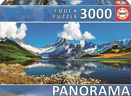 Educa 3000 puzzle details: Bernese Ridge over Lake Bahalpsee, Switzerland