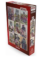 Nova 1000 Pieces Puzzle: Secular British Cats