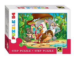 A set of puzzles for children 10 pieces of 54 pieces: Favorite characters