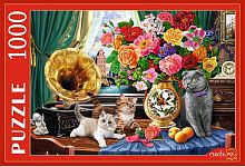 Puzzle Red Cat 1000 details: Seals and Dutch still life