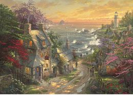 The Schmidt 3000-piece puzzle: Thomas Kincaid. Village Lighthouse (MARKDOWN)