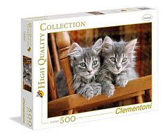 Puzzle Clementoni 500 items: Kittens on a chair 