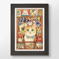 Pintoo 600-piece puzzle: Cotton Lion. Feline Art Studio