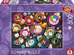 Schmidt 500 Puzzle pieces: Coffee Art Kittens