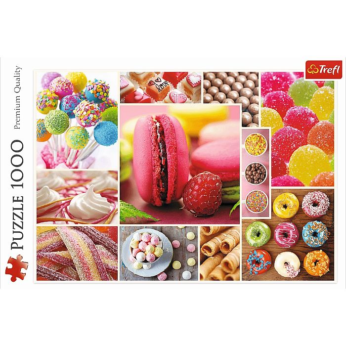 Puzzle Trefl 1000 pieces: Candy collage TR10469