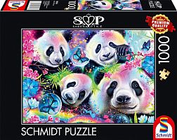 Schmidt 1000 piece puzzle: Pike Tire. Rainbow Pandas