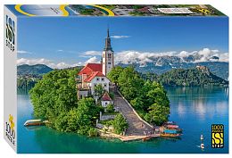 Step puzzle 1000 pieces: Lake Bled. Slovenia