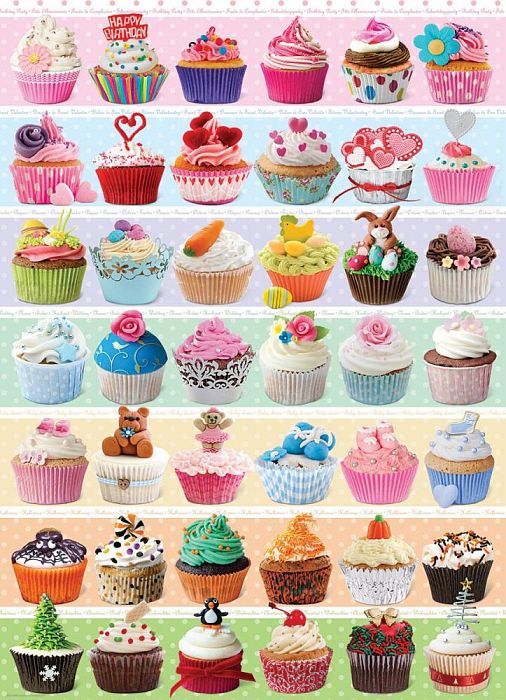 Puzzle Eurographics 1000 pieces: Holiday cupcakes 6000-0586