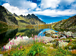 Trefl jigsaw puzzle 3000 pieces: Pond, Tatra mountains, Slovakia