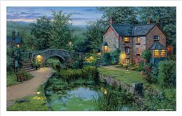 Pintoo 1000 pieces puzzle: E.Lushpin. Old pool house