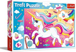 Trefl puzzle 100 pieces: Beautiful unicorn