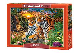 Puzzle Castorland 2000 details: A family of tigers