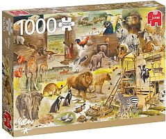 Puzzle Jumbo 1000 pieces: The Construction of Noah's Ark