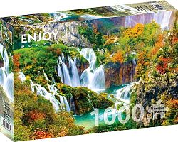 Enjoy 1000 pieces puzzle: Plitvice Waterfalls in autumn