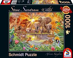 Schmidt Puzzle 1000 pieces: St.Sandram The Animal World of Africa