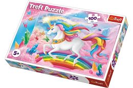 Trefl puzzle 100 pieces, In the crystal world of unicorns