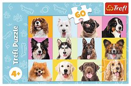 Trefl Puzzle 60 pieces: Cute Dogs