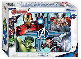 Set of 10 puzzles with 54 parts Step: Marvel