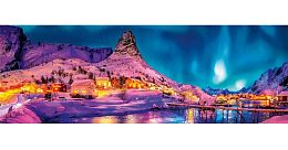 Clementoni 1000 Piece Puzzle: A colorful night over the Lofoten Islands