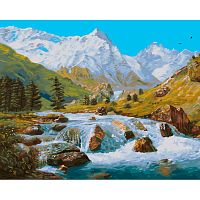 Painting by numbers Snow White: Mountain streams of the Caucasus