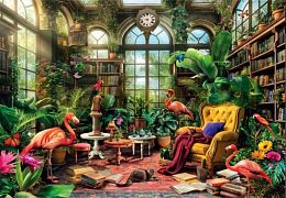 Clementoni 1000-piece Puzzle: Library in Greenhouse