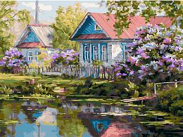 Painting by numbers Snow White: House by the Pond