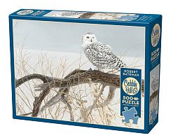 Cobble Hill Puzzle 500 pieces: A white owl on a willow tree