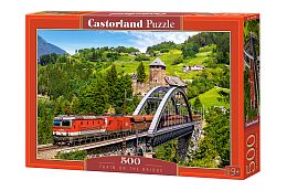 Puzzle Castorland 500 items: Train on the bridge