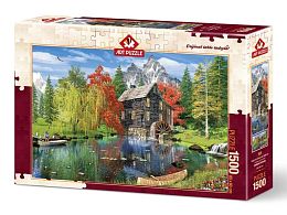 Puzzle Art Puzzle 1500 parts: Fishing near the mill