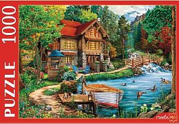 Puzzle Red Cat 1000 pieces: House by the pier