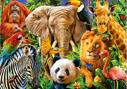 Educa 500 pieces Puzzle: Collage of wild animals