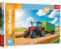 Trefl 100-piece Puzzle: Tractor with Trailer